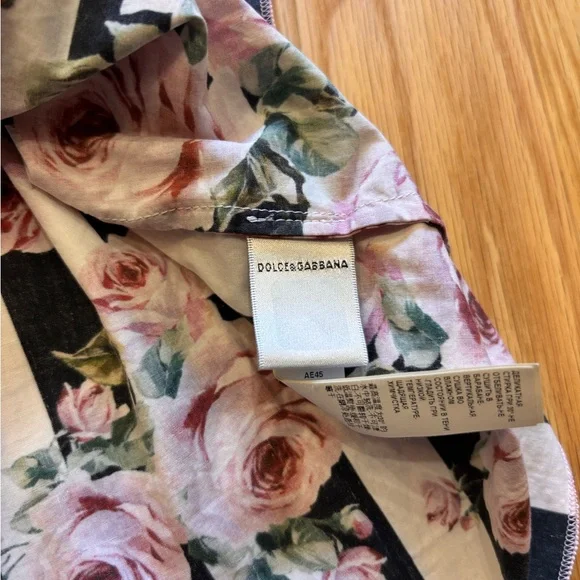 Dolce & Gabbana Black and Pink Floral Kids Dress - Picture 6 of 6